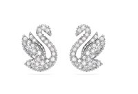 Orecchini Swarovski Donna Swan in Lega metallica Cristallo 5647873 - 5647873